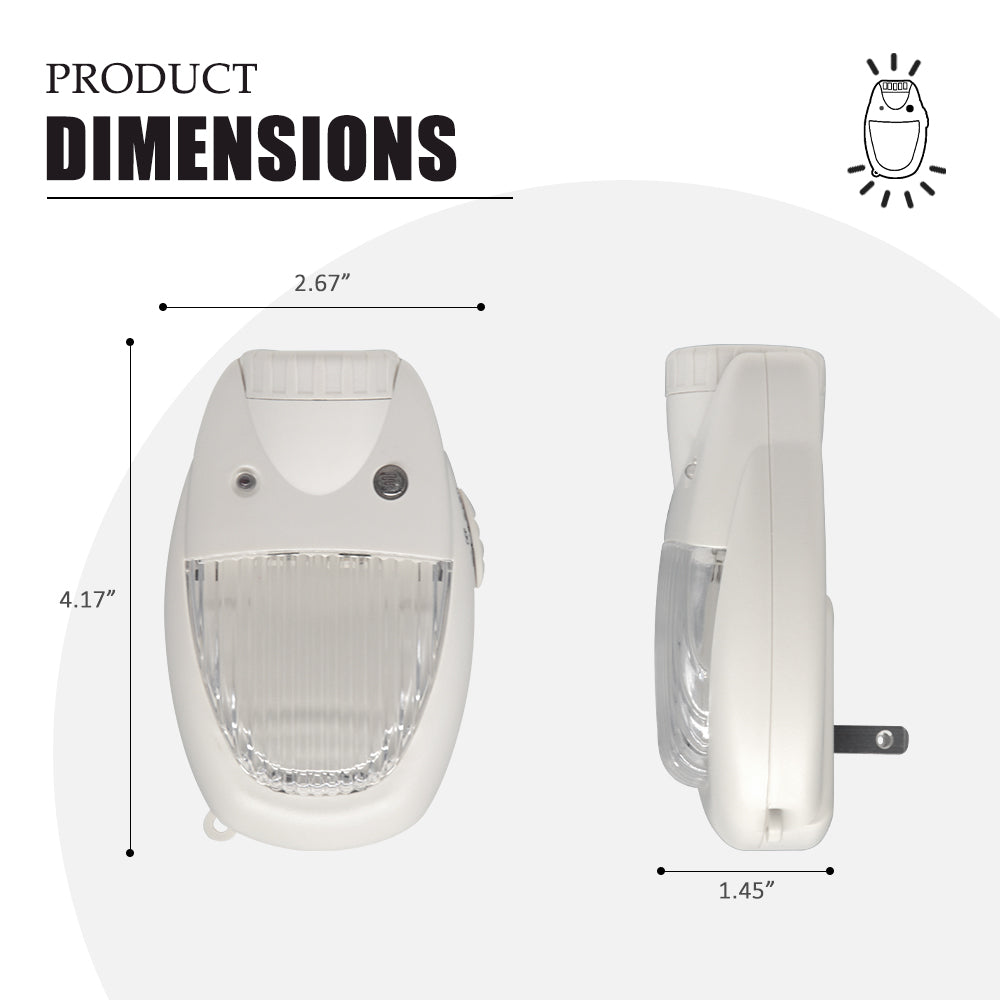Rechargeable Night Light LED Photocell Control Light