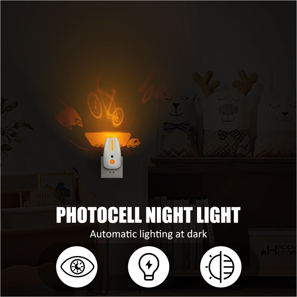 LED Projector Lamp Photocell Control Night Light