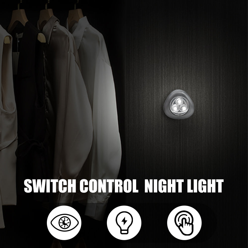 Switch Control Photocell Wireless Stick-On Portable Night Light