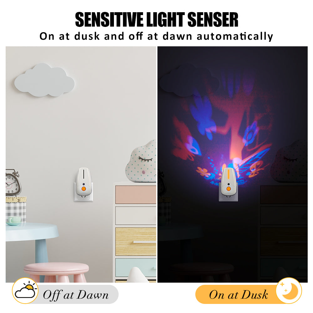 LED Projector Lamp Photocell Control Night Light