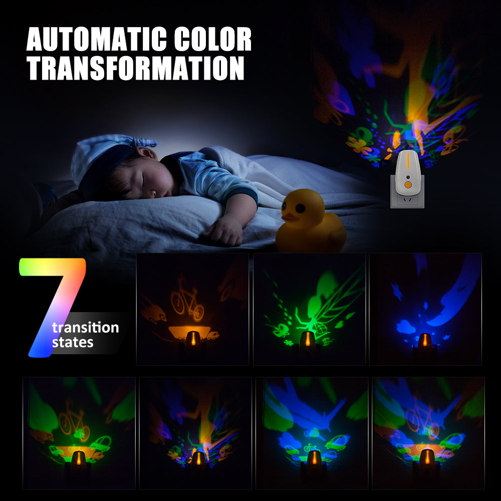 LED Projector Lamp Photocell Control Night Light