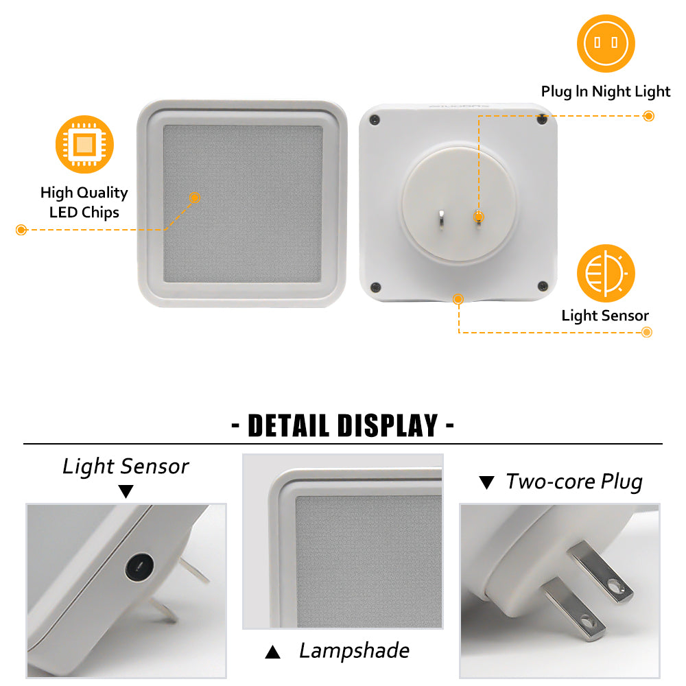 Compact And Portable Photocell LED  Night Light